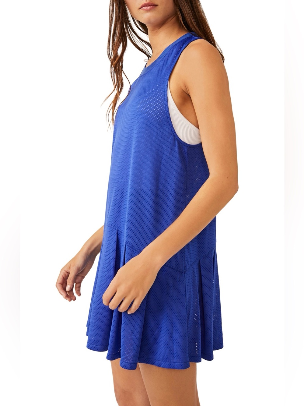 Free People Courtside Pleated Sheer Mesh Dress - Picture 2 of 11